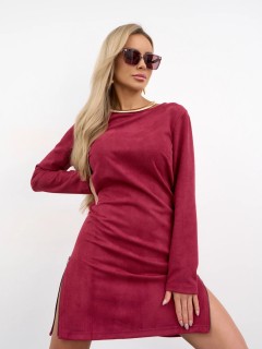 Платье бордовое из вельвета Jetty(фото3)