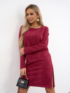 Платье бордовое из вельвета Jetty(фото6)