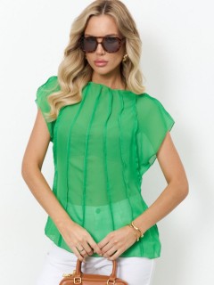 Блузка зелёная из креп-шифона Jetty(фото5)