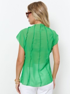 Блузка зелёная из креп-шифона Jetty(фото8)