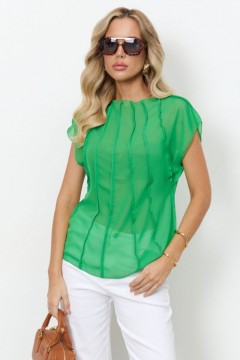 Блузка зелёная из креп-шифона Jetty