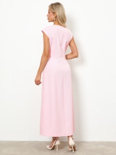 Платье длинное светло-розового цвета с разрезом Jetty(фото9)
