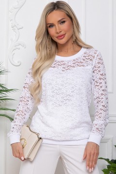 Блузка кружевная с длинными рукавами Avili