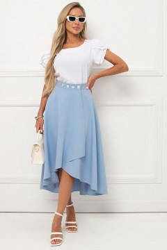 Юбка голубая на запах Эмбер №2 Valentina