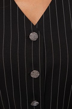 Жакет чёрный в полоску Ильяна №2 Valentina(фото4)