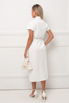 Платье миди белое в деловом стиле Аланна №2 Valentina(фото6)