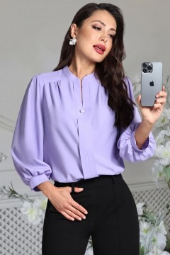 Красивая однотонная блузка Шарлиз, сирень SelenaSonata