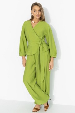 Блузка лаймового цвета из вискозы Charutti(фото2)