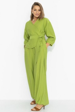 Блузка лаймового цвета из вискозы Charutti(фото6)