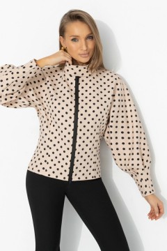 Жакет бежевый в горошек Charutti(фото6)