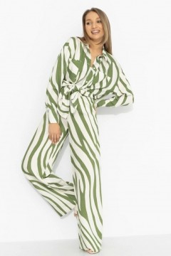 Костюм-двойка брючный с хищным принтом Charutti