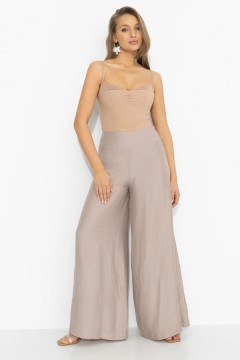 Брюки широкие серебристо-розового цвета Charutti(фото2)