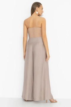 Брюки широкие серебристо-розового цвета Charutti(фото6)