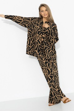 Костюм-двойка брючный с хищным принтом Charutti(фото6)