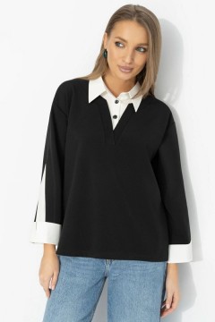 Блузка трикотажная с эффектом многослойности Charutti(фото6)