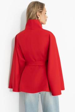 Жакет‑кейп с поясом в красном цвете Charutti(фото5)