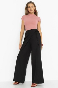 Брюки чёрные с акцентным дизайном Charutti(фото6)