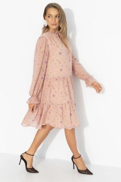Платье розовое в стиле бохо Charutti(фото5)