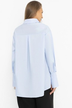 Рубашка голубая асимметричного кроя Charutti(фото6)