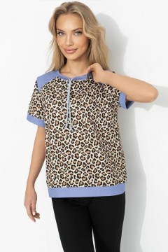 Футболка трикотажная с хищным принтом Charutti(фото5)