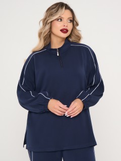 Джемпер из трикотажа тёмно-синего цвета Dora(фото3)