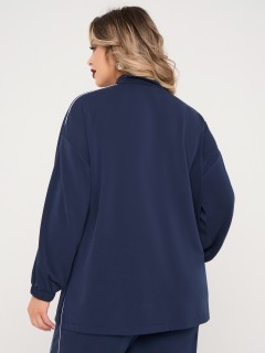 Джемпер из трикотажа тёмно-синего цвета Dora(фото9)