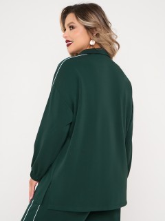 Джемпер из трикотажа тёмно-зелёного цвета Dora(фото9)