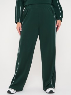 Брюки трикотажные тёмно-зелёные с карманами Dora(фото6)