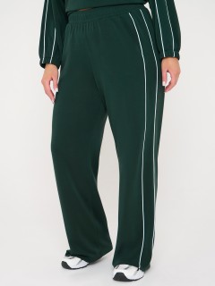 Брюки трикотажные тёмно-зелёные с карманами Dora(фото3)