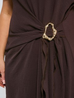 Платье длинное нарядное шоколадного цвета Dora(фото7)