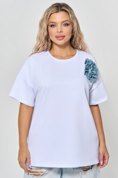 Футболка трикотажная с брошью Dora