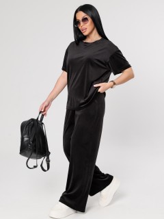 Костюм велюровый чёрный с брюками Iv-capriz(фото4)