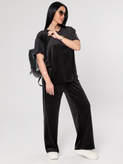 Костюм велюровый чёрный с брюками Iv-capriz(фото7)
