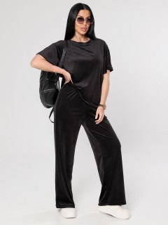 Костюм велюровый чёрный с брюками Iv-capriz(фото2)