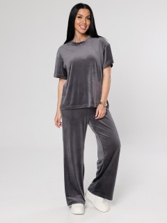 Костюм велюровый серый с брюками Iv-capriz(фото7)