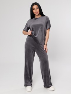 Костюм велюровый серый с брюками Iv-capriz(фото2)