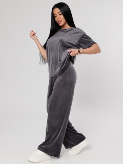 Костюм велюровый серый с брюками Iv-capriz(фото6)