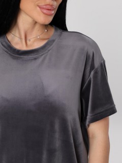 Костюм велюровый серый с брюками Iv-capriz(фото3)