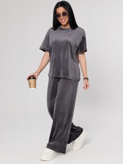 Костюм велюровый серый с брюками Iv-capriz(фото4)