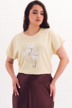 Блузка жёлтого цвета с коротким рукавом Braslava