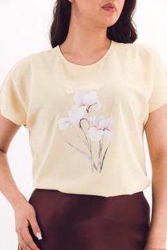 Блузка жёлтого цвета с коротким рукавом Braslava(фото4)