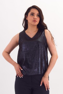 Майка тёмно-синяя с V-образным вырезом Braslava(фото3)