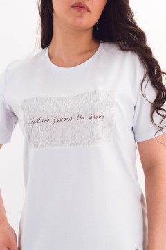 Футболка трикотажная белая Braslava(фото3)