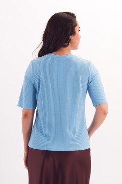 Футболка трикотажная голубая Braslava(фото6)