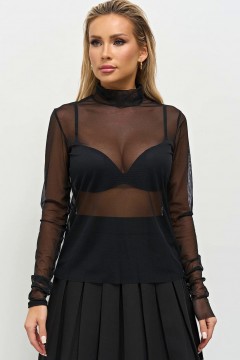 Водолазка чёрная из сетки 44 размера Jetty