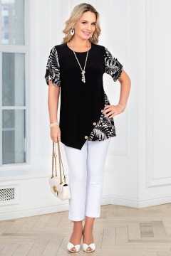 Туника чёрная с короткими рукавами Lavira(фото2)