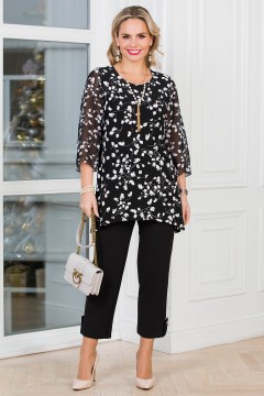 Туника чёрная с укороченными рукавами Lavira(фото2)