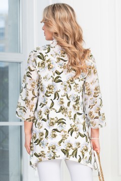 Туника молочного цвета с укороченными рукавами Lavira(фото4)