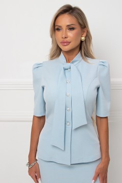 Жакет голубой с короткими рукавами Сьюзанн №2 Valentina(фото7)