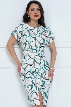 Платье миди белое с разрезом Diolche(фото3)